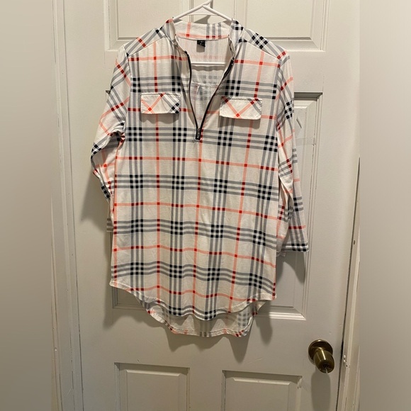 St.jubilees Plaid Quarter-Zip Shirt - Picture 1 of 3